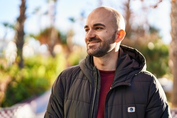 Poster - Young man smiling confident standing at park