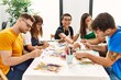 © Krakenimages.com - Group of people drawing at art studio.