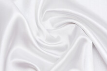 Elegant White Silk Background. White Silk