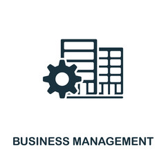 Wall Mural - Business Management icon. Monochrome simple Business Management icon for templates, web design and infographics