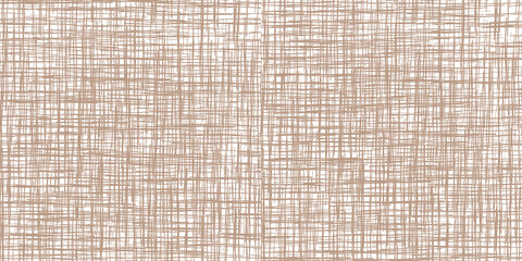 Seamless pattern imitating linen or gauze. Hessian sackcloth woven background. Homespun rough jute burlap fabric. Cotton tablecloth. Worn canvas texture.