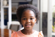 Image Of Happy African American Girl Looking At Camera