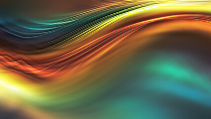Canvas Print - abstract blurred rainbow lines