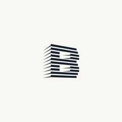 Wall Mural - letter B logo vector. B logo company. letter B construction logo vector template