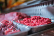 © ADDICTIVE STOCK - Trays with minced meat on stall