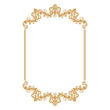 Luxury Gold Floral Label Frame