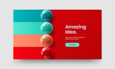 Wall Mural - trendy 3d balls postcard concept. original site screen vector design illustration.