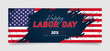 Happy Labor day sale facebook cover page timeline web ad banner template | Modern layout concept design