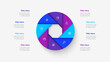 Circle divided into eight parts. Template for cycle business presentation. Vector infographic design illustration with 8 options.