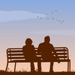 park bench - couple