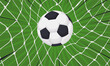 © Penwin - Soccer ball entering in a net, scoring a goal, Vector illustration