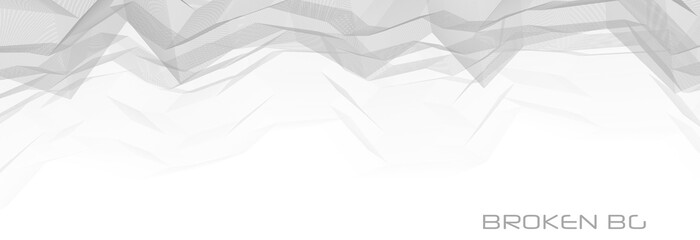 Poster - Abstract background with thin broken grey lines