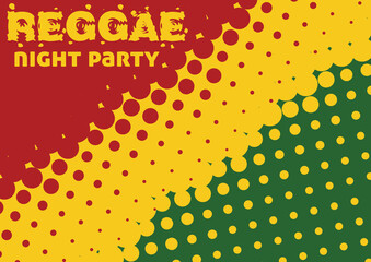 Leinwandbilder - Reggae background with halftone effect. Vector pattern
