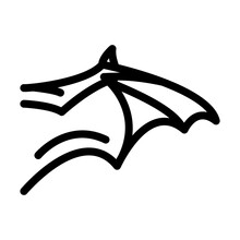 Gargoyle Wing Line Icon Vector. Gargoyle Wing Sign. Isolated Contour Symbol Black Illustration