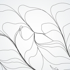 Fototapete - Vector Illustration with gray pattern lines. Abstract background