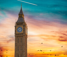 Big Ben In London During Sunrise