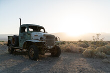 1942 Dodge Power Abandoned And Said To Be Driven By The 1960's Cult Manson Family In Ballarat, California's Ghost Town.