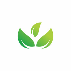 Poster - green nature leaf logo design