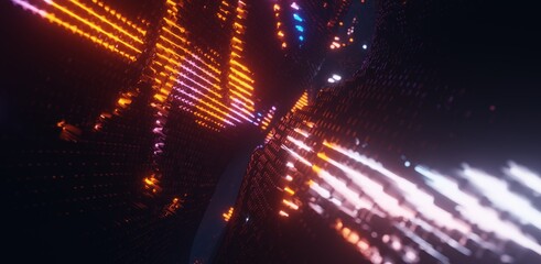 Background, Data stream 3d render illustration. Data transfer technology.Flow of digital information. Global connection concept. Technology futuristic background. Big data visualization.