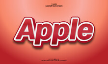 Red Apple 3d Text Effect