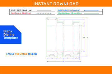 Wall Mural - 250ml vitamin medicine box packaging design template Blank dieline template