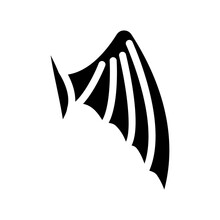 Vampire Wing Glyph Icon Vector. Vampire Wing Sign. Isolated Symbol Illustration