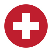 Red Cross Icon Vector  Swiss Flag Sign For Graphic Design, Logo, Web Site, Social Media, Mobile App, Ui Illustration