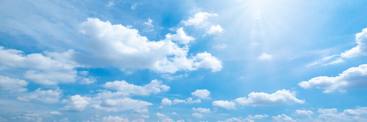 Wall Mural - beautiful blue sky cloudsfor background. panorama of sky.