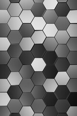 Wall Mural - Abstract background of hexagon. 3D rendering.