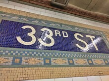 33rd Street Subway Station In New York City