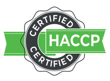 HACCP Stamp. Hazard Analysis Critical Control Points Icon. Vector Logo Template