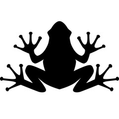 frog black sign on white background. frog icon logo. flat style.