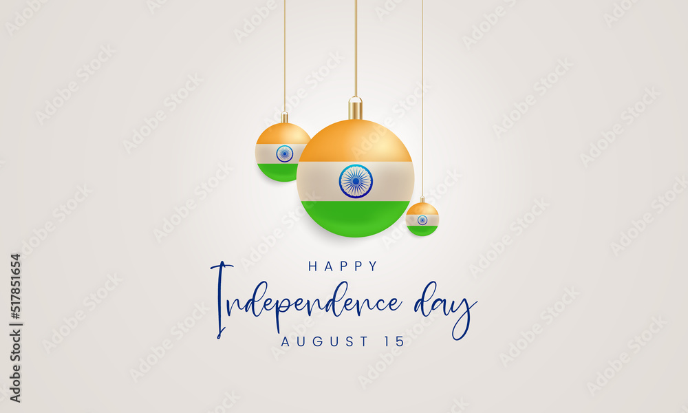 Happy Indian independence day celebration poster or banner background ...