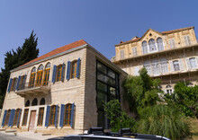 Old Traditional Lebanese Houses With Triple Arches, Beqaa Governorate, Zahle, Lebanon