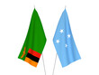Federated States of Micronesia and Republic of Zambia flags