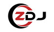 ZDJ swoosh three letter logo design vector template | monogram logo | abstract logo | wordmark logo | letter mark logo | business logo | brand logo | flat logo | minimalist logo | text | word | symbol
