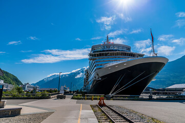 Wall Mural - A view across the cruise terminal in Skagway, Alaska in summertime