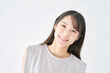 © siro46 - 笑顔の女性のポートレート　白バック