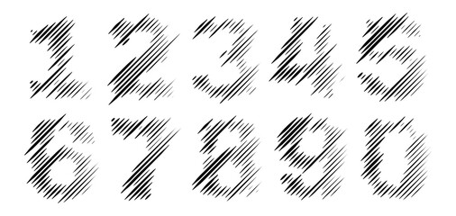 Halftone Numbers Set