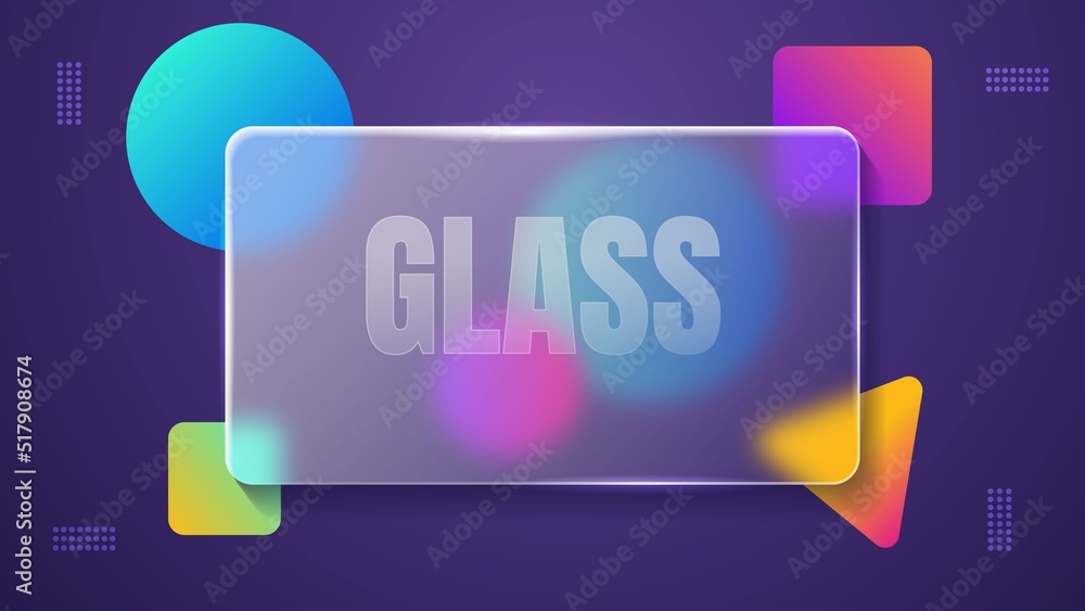 Realistic glassmorphism modern gradient background Stock Vector | Adobe ...