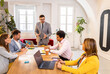 © Zoran Zeremski - Group of business people working in office.