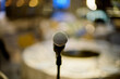 © waranyu - microphone on stage, speaker, conference