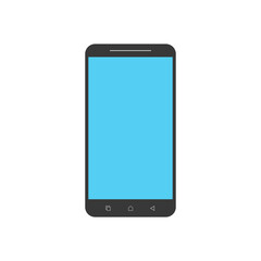 Wall Mural - bezel smartphone home button icons modern isolated touchscreen display technology
