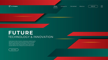 Landing page banner template. Smartphone realistic 3d illustration, mobile interface concept. Vector layout design.