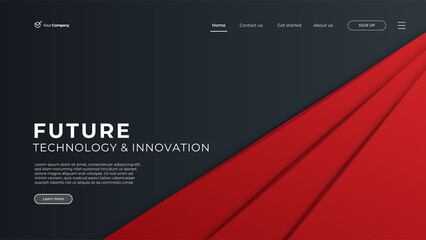Landing page banner template. Smartphone realistic 3d illustration, mobile interface concept. Vector layout design.