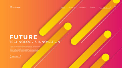 Wall Mural - creative horizontal website screen part for responsive web design project development. geometric ban