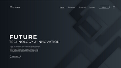 creative horizontal website screen part for responsive web design project development. geometric ban