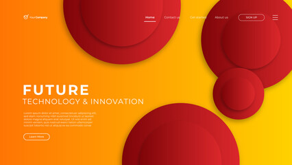 Wall Mural - creative horizontal website screen part for responsive web design project development. geometric ban