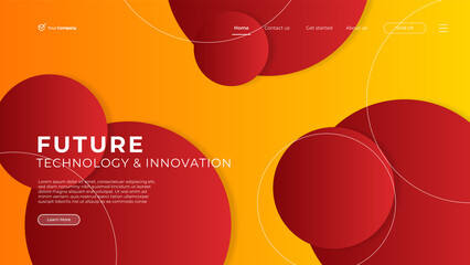 Wall Mural - creative horizontal website screen part for responsive web design project development. geometric ban