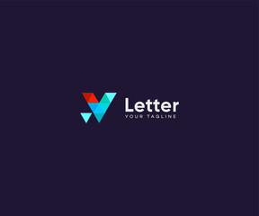 V Letter Logo Vector Template Abstract Monogram Symbol